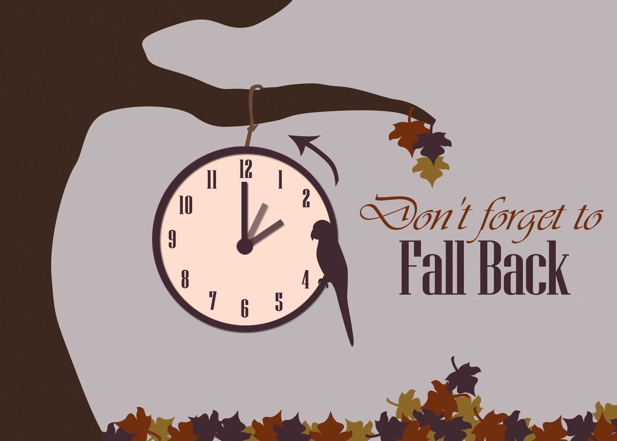 TheVieraCo's tweet photo. Don't Forget! Daylight Saving Time ends this Sunday, November 7th at 2am! Set your clocks back and enjoy an extra hour of sleep! https://t.co/ay9LJBmk6J