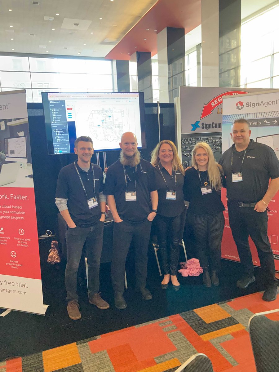 signagent's tweet photo. Are you at @SEGD Experience Philadelphia? So are we! Come see us at booth #405! If you’re already a customer we’d love to meet you in person. If you’re not, we’ve got a demo you might like.

#IRL #segdconf #segdconf21 #DoBetterWorkFaster https://t.co/sTA681IqCA