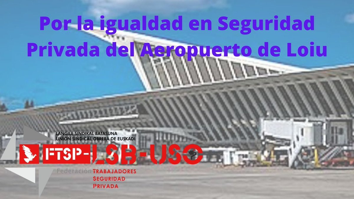 LSB_USOEuskadi's tweet photo. LSB-#USOTeDefiende
 📝Tras denuncia en Inspección conseguimos requerimiento para corregir  la discriminación por razón de sexo en la #seguridadprivada del aeropuerto de #Bilbao 

👣#FTSPUSO Un paso más por la #igualdad retributiva

#Berdintasuna 
ℹ️👇⤵️
https://t.co/lPhncaD8hI https://t.co/QTfmzDQtbp