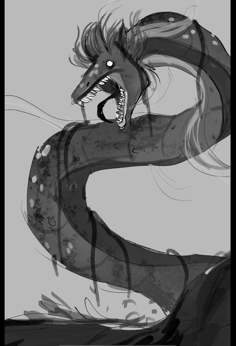 syvsolorio's tweet photo. My favorite monster from our first official session in monster Campaign!!! It’s my first time DMing so I have a lot to learn but I’m having fun with these beasts of the rot #monster #eel #illustration #monstercampaign https://t.co/XSFKr9tVlY