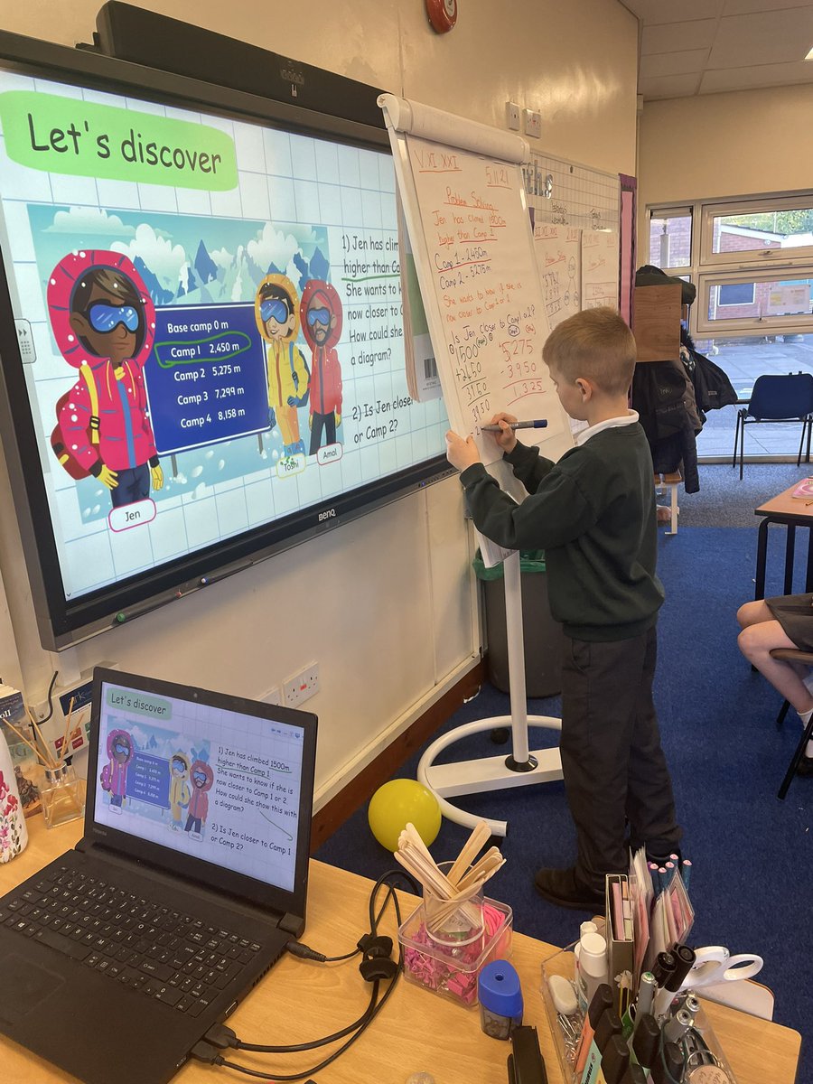 Y4Spa's tweet photo. Team work makes dream work! Today in Maths, Year 4 worked marvellously together to problem solve some rather tricky addition and subtraction questions! Me and Miss Thornton will be out of a job! Fantastic work Year 4! 🧮 ✏️🔢 https://t.co/bABk1ZzthK
