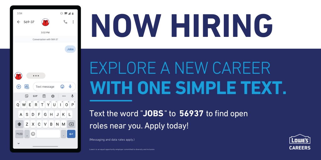 gwen_seifert's tweet photo. Lowe's Dublin, Hilliard, Heath, Lancaster and Columbus, Ohio now hiring.  apply https://t.co/y1pFgBUA8o or text "JOBS" to 56937. https://t.co/hXEY7sJgyd