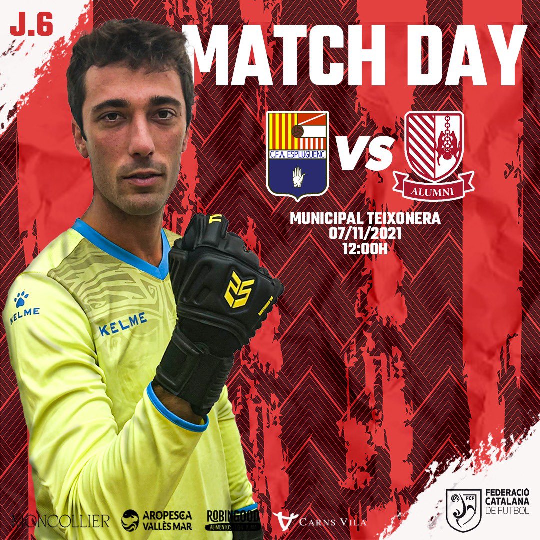 [1r Equip]

Afrontem la 6a jornada de la #2cat3 amb ganes de seguir sumant, aquesta vegada fora de casa, visitant un rival que a pretemporada ens va posar les coses molt difícils. Esperem tenir millor sort!

📅 07/11
⏰ 12h
🏟️ Mpal. Teixonera
🆚 <a href="/CFAEspluguenc/">CFA Espluguenc</a> 

#SISISICSI