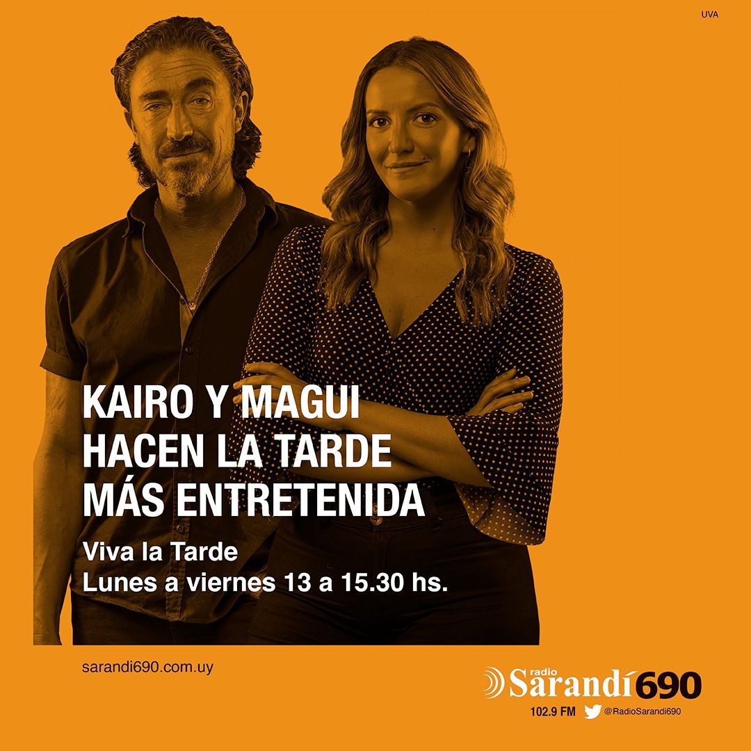 AHORA | ¡Prendete <a href="/Vivalatarde690/">Viva la tarde</a> ! Con Kairo y <a href="/maguipradop/">Magdalena Prado Pesce</a>

Prendete a la 690 AM / 102.9 FM

sarandi690.com.uy/envivo/