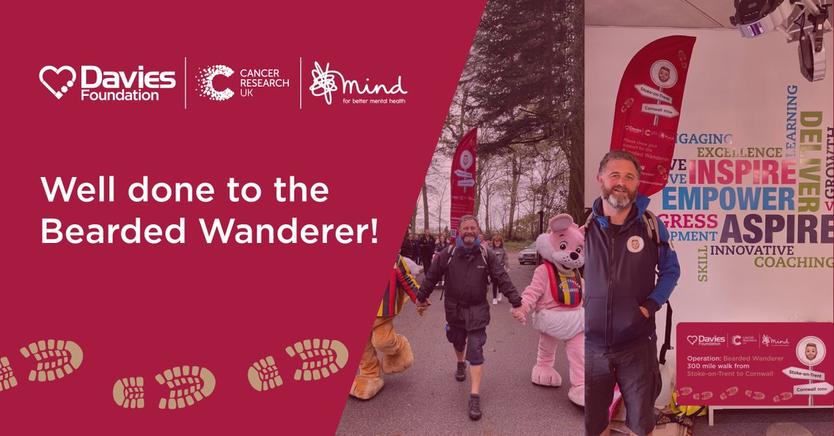 Mission complete! Congratulations to Paul in our Business Change team for finishing his staggering 300 mile walk!

He's already raised over £4,000 for our charity, <a href="/CR_UK/">Cancer Research UK</a> 
 and <a href="/MindCharity/">Mind</a> 👏

There's still time to sponsor <a href="/OperationBeard1/">Operation: Bearded Wanderer</a> here: ow.ly/enaM50GHaB7