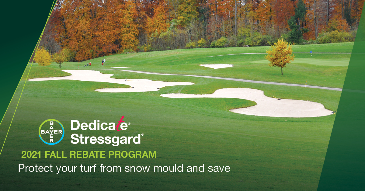 Dedicate Stressgard keeps your course protected from fall and winter diseases. With proven snow mould and Microdochium patch control, you'll want to take advantage of this rebate program. More details: bit.ly/3xXFW5g #turf