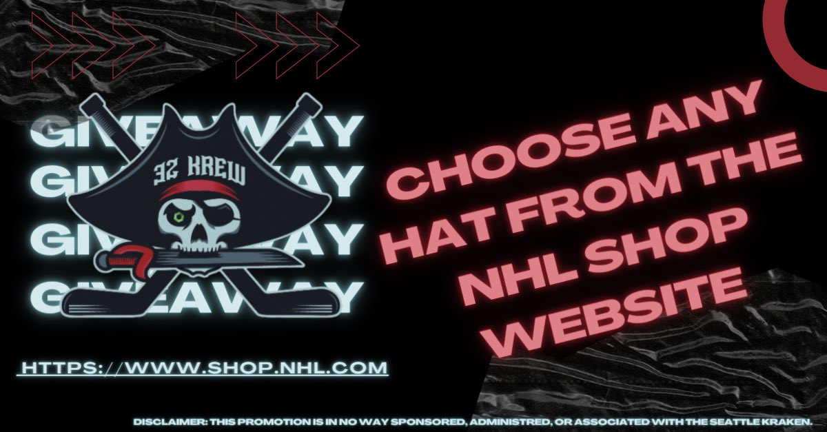 🚨 GIVEAWAY🚨

To celebrate Ebs hatty last night, we’re doing a quick giveaway. Winner chooses one hat/beanie from the NHL Shop. Entries end tomorrow @ 9am PT. 

~ Follow 32 Krew
~ Like &amp; retweet
~ North American residents only

#SeaKraken #32Krew #RideTheWaves #Giveaway
