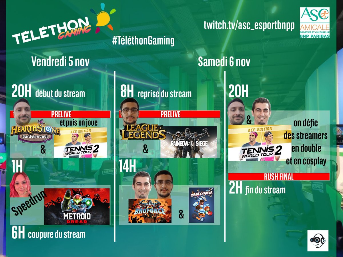 Tennis World Tour 2 fait partie du marathon #TelethonGaming ce week-end, qui permet de récolter des fonds pour les personnes touchées par la myopathie.

Regardez le flux et participez : twitch.tv/asc_esportbnpp
