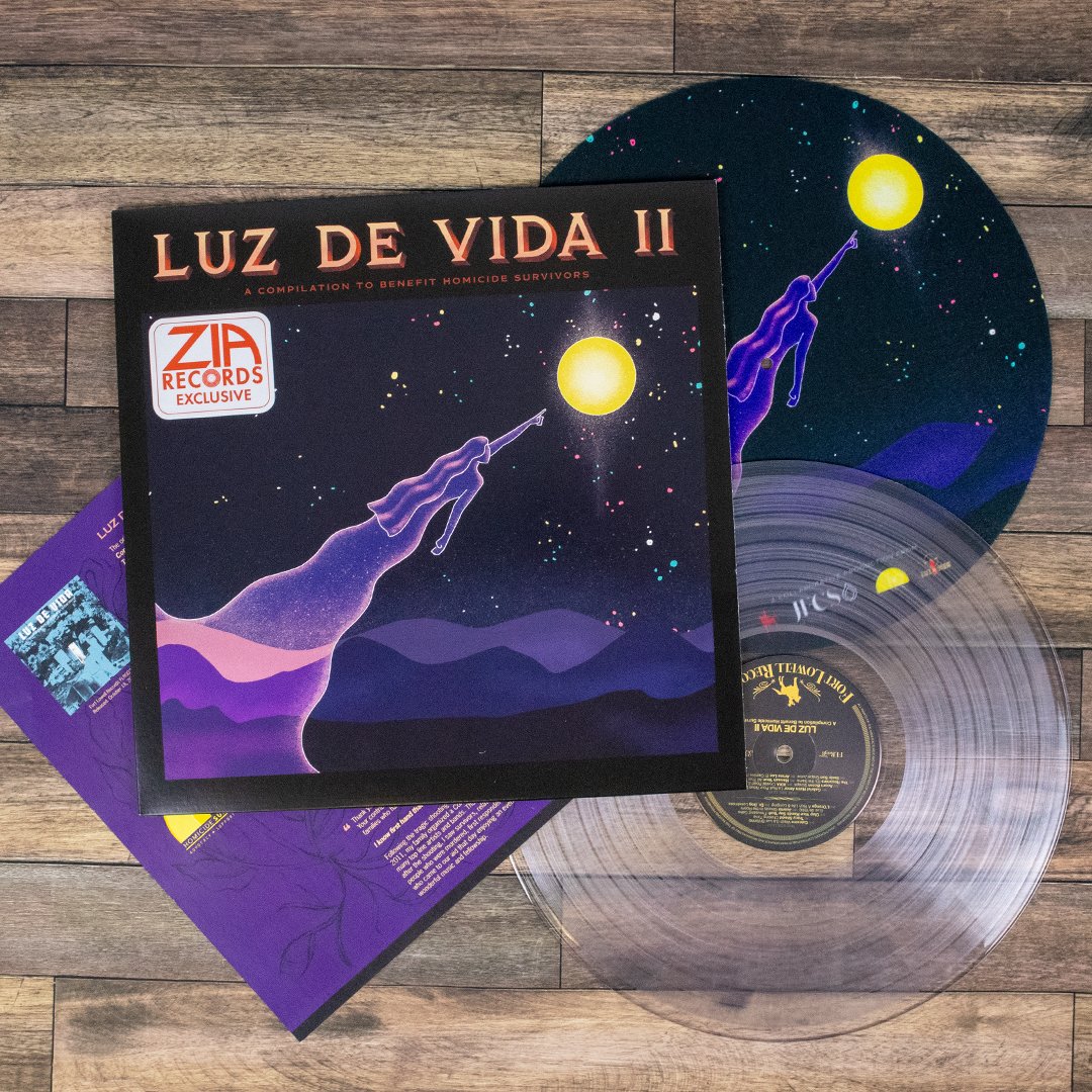 Zia Records is proud to partner with <a href="/FortLowellRecs/">Fort Lowell Records</a> for the second volume of "Luz De Vida" - 100% of the proceeds from sales going to <a href="/HSI_AZ/">Homicide Survivors, Inc.</a>.

Features Calexico, Dr. Dog, &amp; more! Pressed on clear vinyl and includes a slipmat and insert, limited to 300: bit.ly/luz2zia