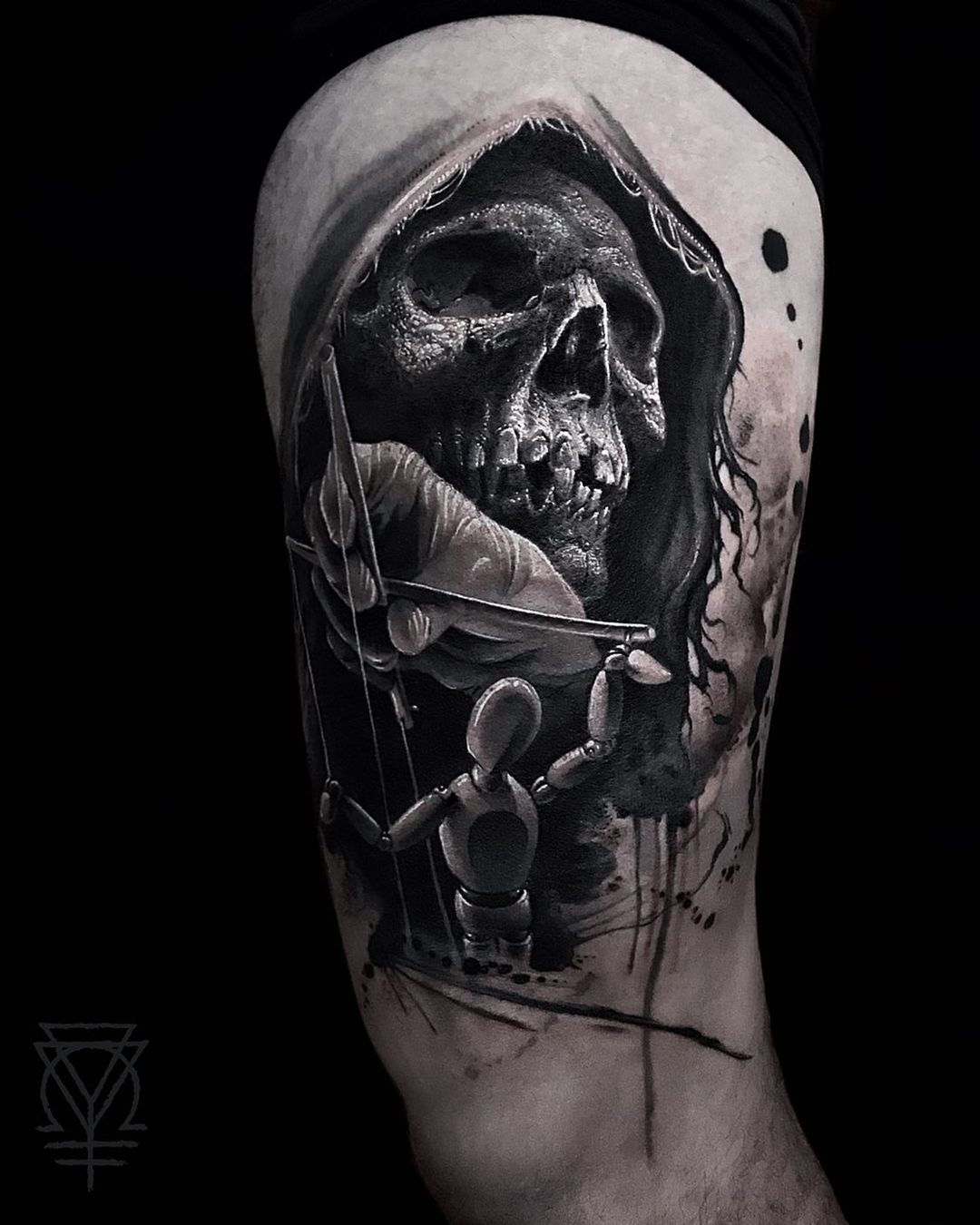 2022 New Dark Month Grim Reaper Hip Hop Waterproof Tattoo Stickers For  Woman Man So Cool Arm Thigh Body Temporary Tattoo - Temporary Tattoos -  AliExpress