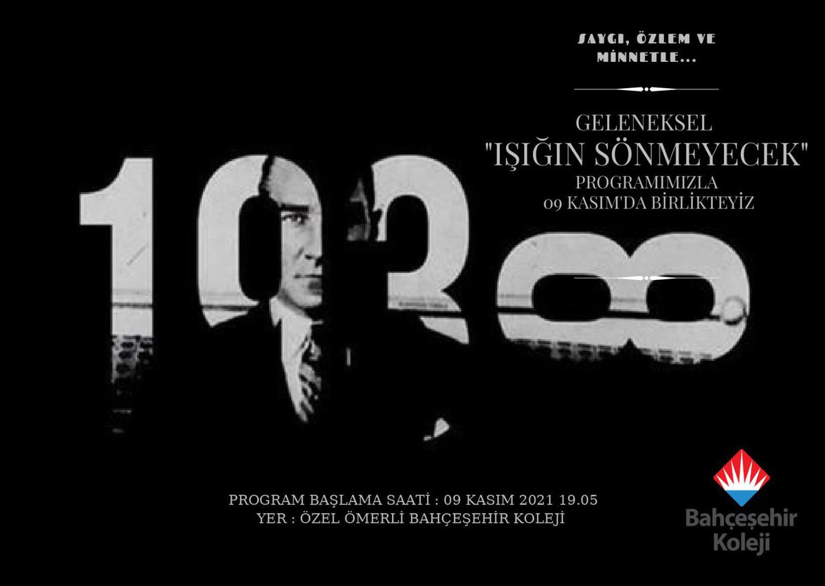 HazerKara's tweet photo. BK Ömerli Kampüsü geleneksel Atatürk’ü Anma etkinliği olan “Işığın Sönmeyecek” 9 Kasım salı akşamı 19.05 itibarı ile başlayacaktır.
9 Kasım Salı 21.05’te başlayacak ilk pedal çevirme ile Mustafa Kemal Atatürk imzasını 10 Kasım 09.05’e kadar aralıksız aydınlatacağız.
@BkOmerli https://t.co/FFXHoKFBdH