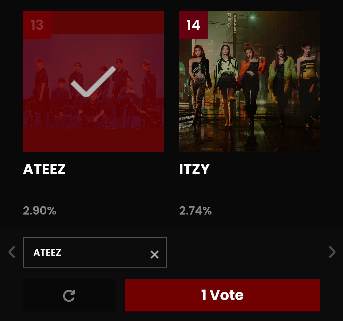 YUNH0H0's tweet photo. im gonna say this again but you DONT need to vote for 5 artists so please prioritize voting ateez ONLY to help them rank up asap!! lets get them to top 10 today!!🔥🔥

#ATEEZ #에이티즈 @ATEEZofficial https://t.co/JXJ3FbwnuZ
