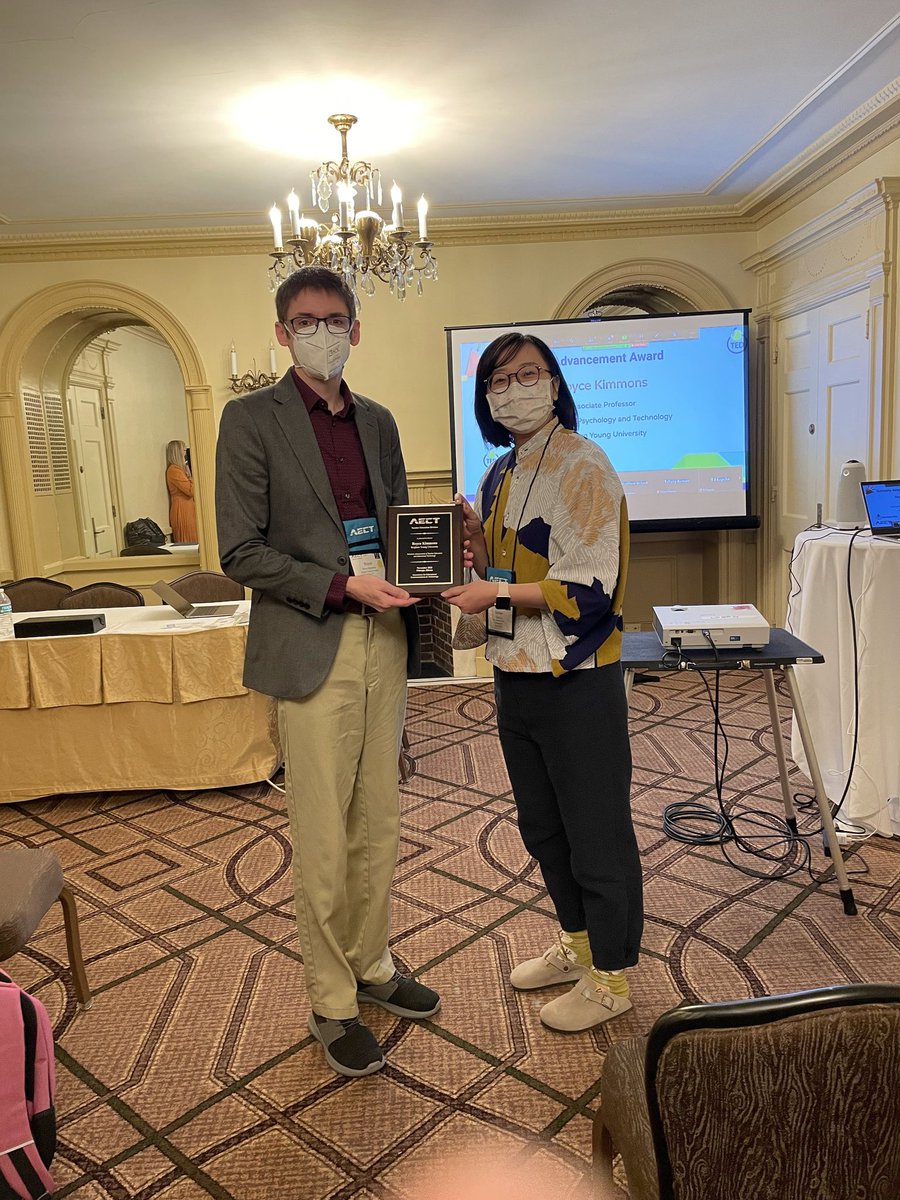 roycekimmons's tweet photo. Thank you to the #aect21 Teacher Education Division for awarding me the "Scholarly Advancement of Teacher Education and Educational Technology" award. What an honor! https://t.co/ygws45T2Ma