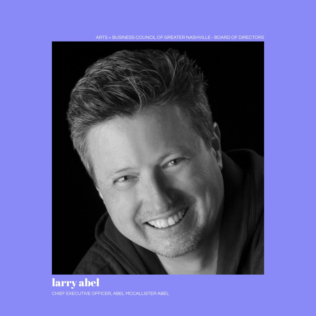 OverheardAtABEL's tweet photo. We're honored to have representation on the Board of Directors for the Arts + Business Council of Greater Nashville. Congrats to our Dreamer in Chief &amp; CEO, Larry Abel!
.
#congrats #WeAreABEL #nashville #nashvilletn  #nonprofit #nonprofitorganization #happyfriday #happyweekend https://t.co/k1ZH8E7v4o