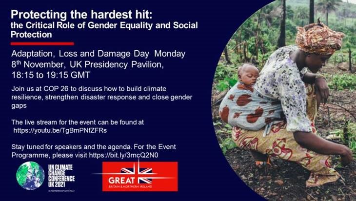 soc_protection's tweet photo. Join tomorrow’s @FCDOGovUK #COP26 side event on #SocialProtection in the face of #ClimateChange to protect people – but also support #Adaptation, #Mitigation and a #JustTransition @afd_en @GIZ_gmbh @DIE_GDI @ILO @RCClimate 

📆8 Nov. 18:15 - 19:15 GMT
📺https://t.co/DqgJgyie8m https://t.co/kxSJ1EODiv