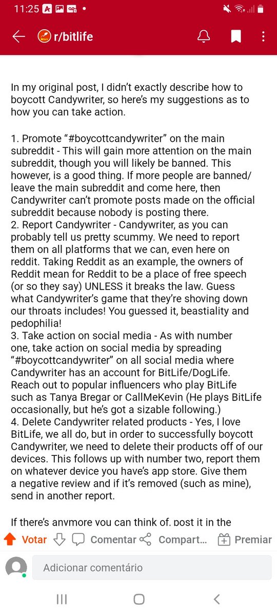 Candywritersuc1's tweet photo. @BitLifeApp #boycottcandywriter https://t.co/u0xJRg4nP5