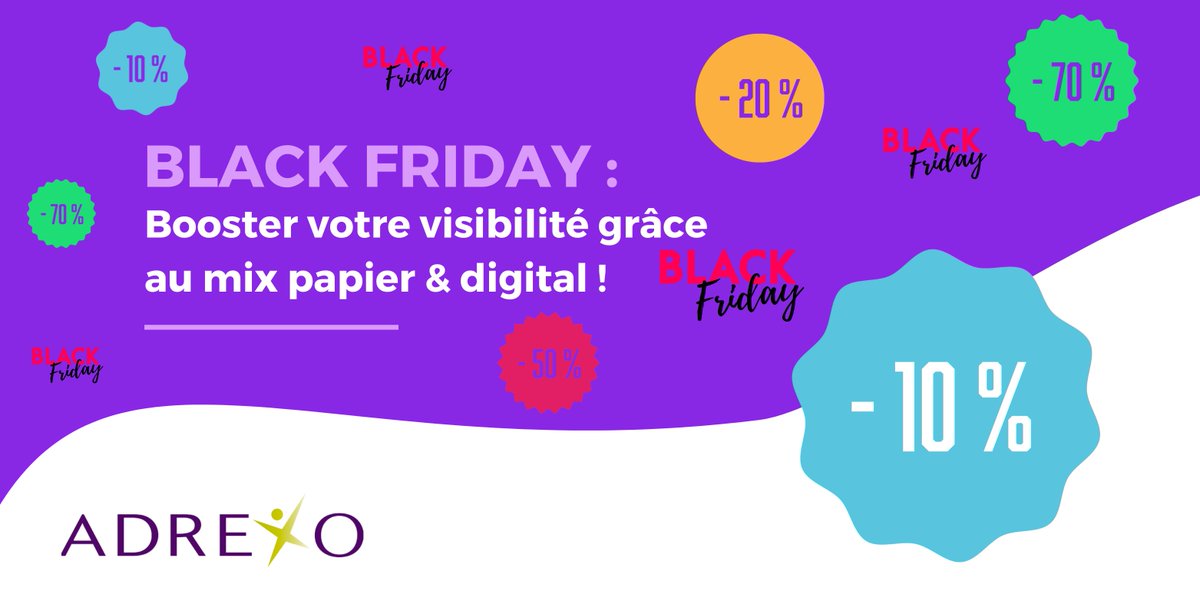 [#LEBLOGADREXO] : <a href="/Adrexo/">Adrexo</a> vous propose de mixer l’imprimé publicitaire et #Mobypub pour le Black Friday ! 🛍
👉adrexo.fr/booster-vos-im……-le-black-friday/