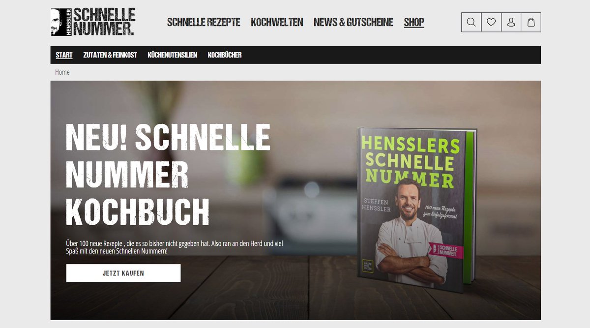 Famous German chef Steffen Henssler with over 5 restaurants in Germany now also offers his delicious recipes and cooking gear on henssler.shop. Thank you for choosing .shop! #dotSHOPwebsite