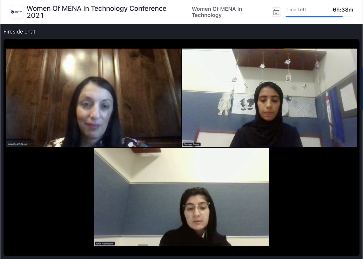 mahtabgol's tweet photo. We're live. A conversation between our Founder Sepideh and members of the Afghan Female Robotics team. #WoMENAIT #VirtualConference2021 
@WOMENAinTech @SepidehN https://t.co/oZzFNuYuFZ