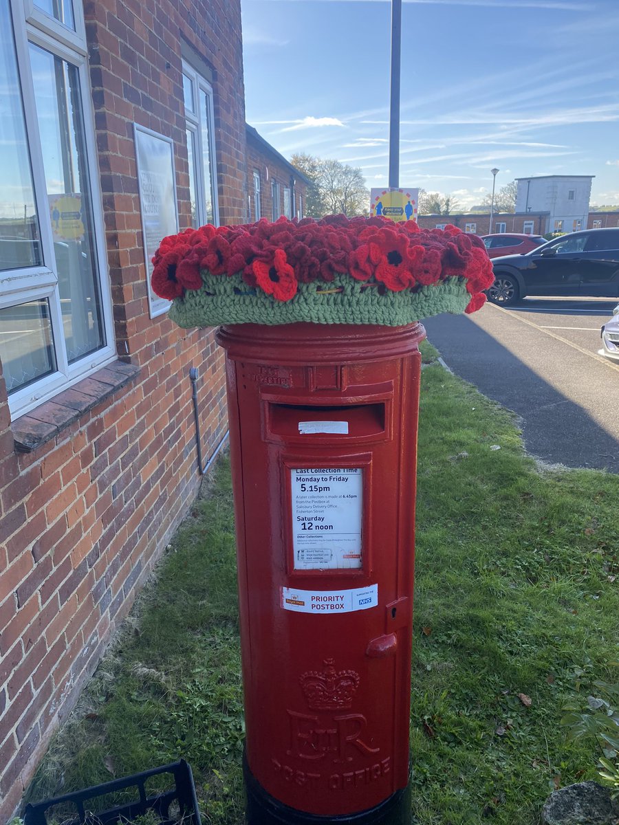 Lovely to see this crochet bomb on our trusts post box today <a href="/SalisburyNHS/">Salisbury Hospital</a>