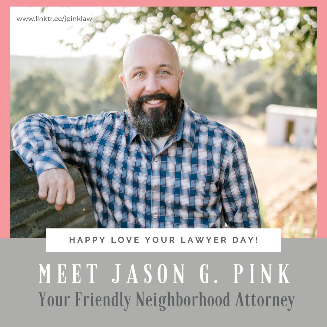 jpink209's tweet photo. Happy Love Your Lawyer Day! Yes, itβs a thing. π
#entrepreneurmindset #entrepreneurlife #businessattorney #californialawyer #californiaattorney #sonoraattorney #businesslaw #legalrepresentation #legalservices #smallbusinessattorney #estateplanningattorney #loveyourlawyerday https://t.co/UDZiaxL58v