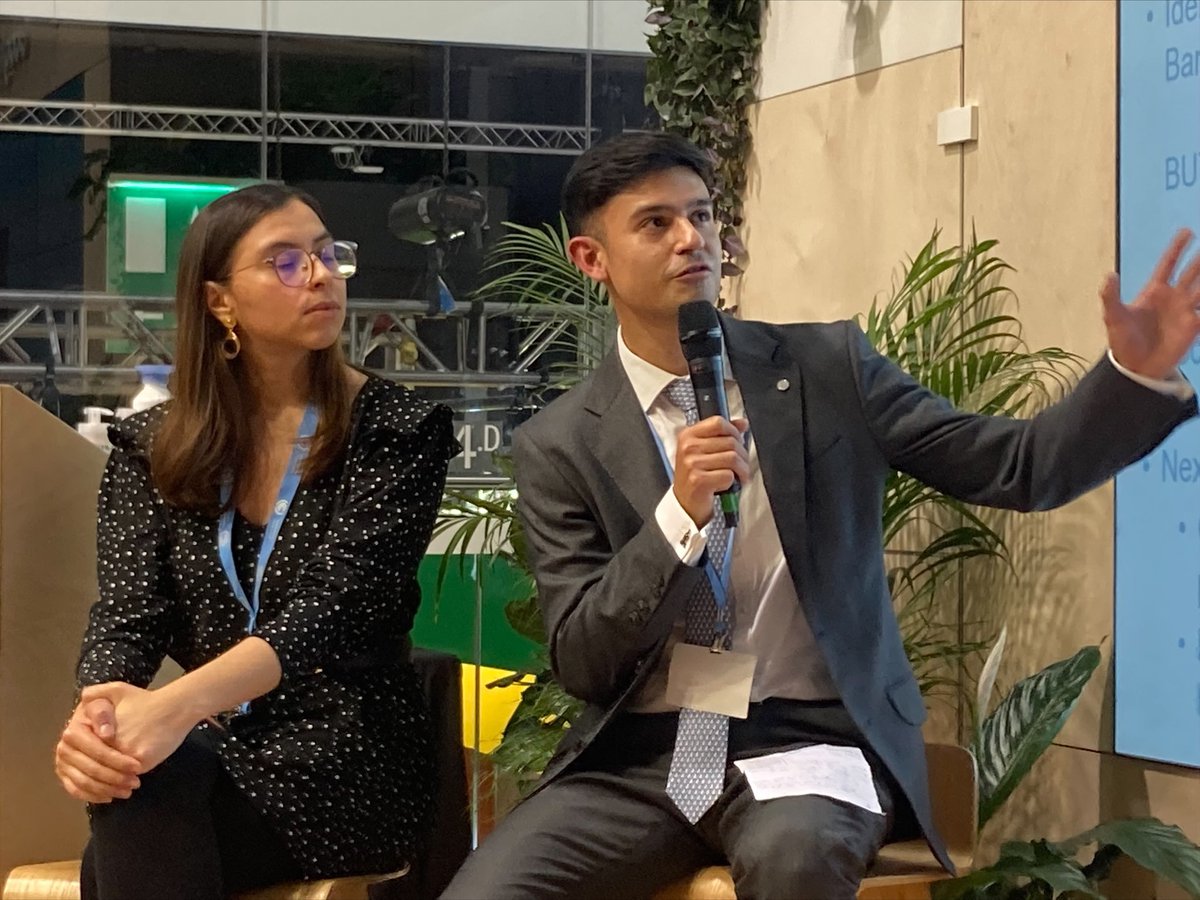 UNFCCC_CTCN's tweet photo. Maria Alejandra Aguilar and Eluar Fuchs presenting the CTCN Youth Knowledge Exchange Programme @COP26 @IYCM @EluarFuchs @AguilarMaria21 @UNFCCC @RoseMwebaza @UNEP @UNIDO 

The event happening now, watch it online https://t.co/VVRMolj0kg https://t.co/xs78QhY2dz