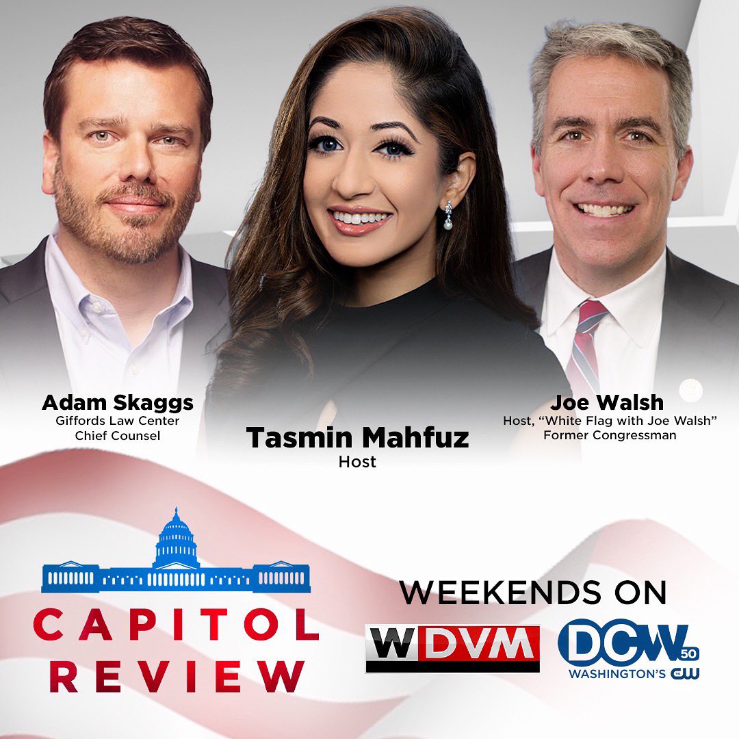 TasminMahfuz's tweet image. CAPITOL REVIEW🇺🇸 A look at Gov-Elect @GlennYoungkin’s win w/ @WalshFreedom — former GOP presidential candidate + host of “White Flag with Joe Walsh”.

Plus, Chief Counsel of @Giffords Law Center @jadamskaggs breaks down the high-stakes Second Amendment case at the Supreme Court.