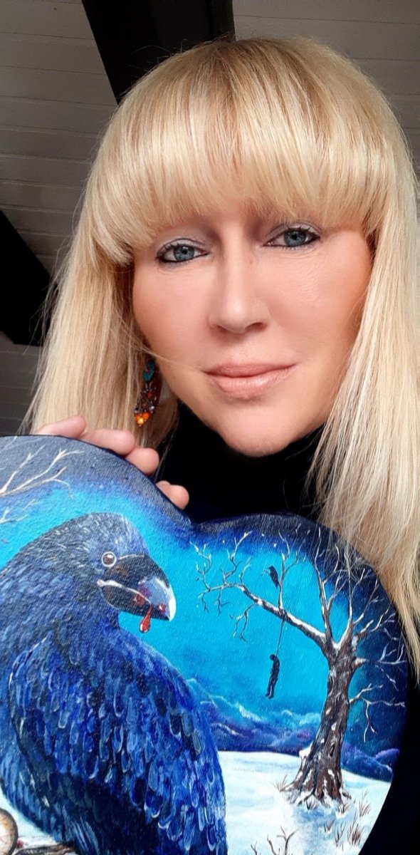duckylemon's tweet photo. "Winternight"
#acrylicpainting 
#artontwitter #kunst #artistontwittter #art #raven #artoftheday #snow #winter #artcollectors #illustration #painting #artist #NFTartist #painter #love #artlovers #eye #artgallery #artshare #night #duckylemon #barbarajohannabilleiter #handmade
#life https://t.co/e27bG2A34M