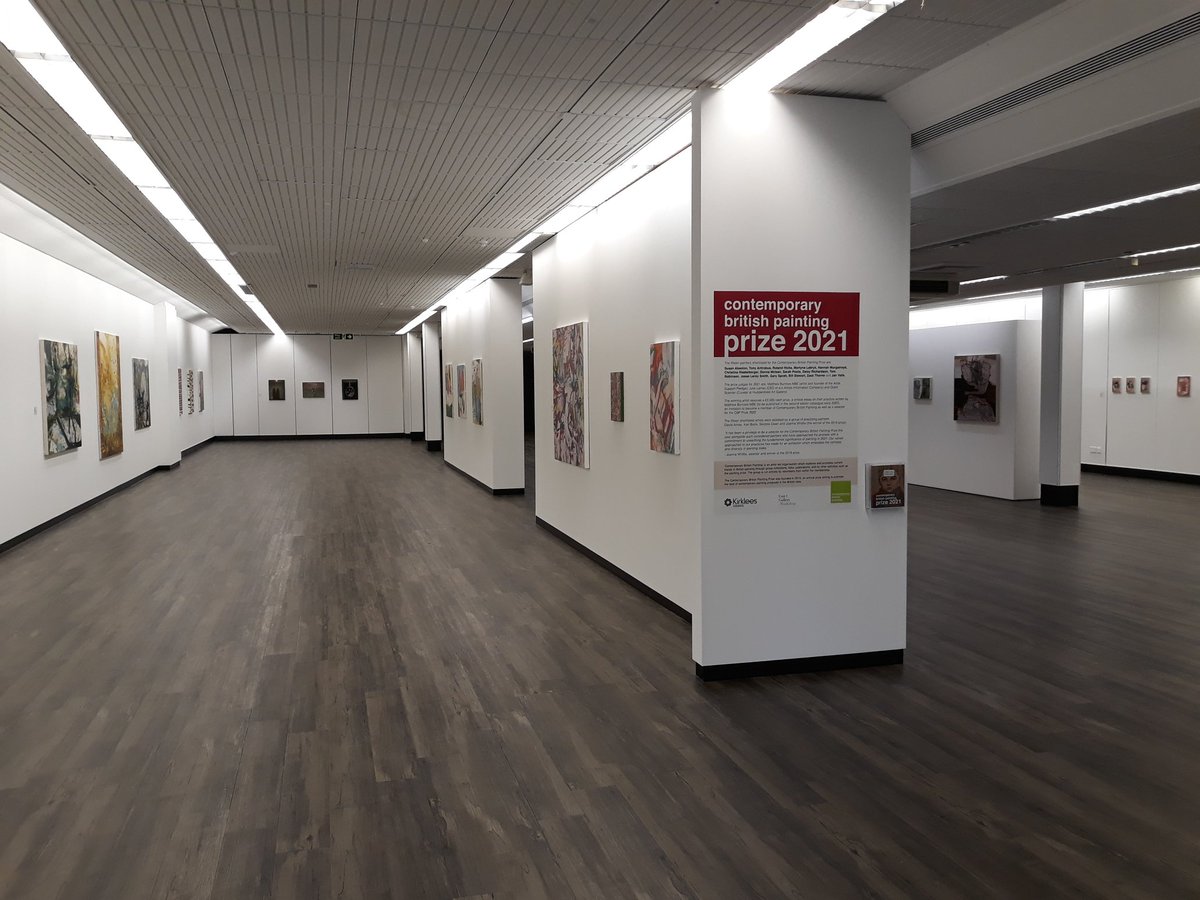 HuddsArtGallery's tweet image. And we're ready. Unit 7 launches tomorrow with the @paintbritain Contemporary British Painting Prize 2021. Find us opposite the library &amp;amp; art gallery building @PiazzaHud