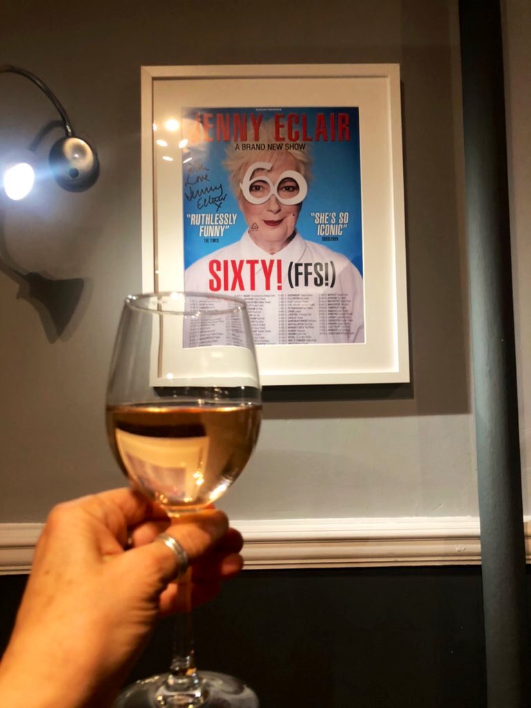 McAllisterandCo's tweet photo. Friday’s important jobs at @Theatrepaignton complete.

Put @jennyeclair signed picture in pride of place ✔️
Toast my DIY success ✔️

#goodjobwelldone https://t.co/8iqvTVyfeE