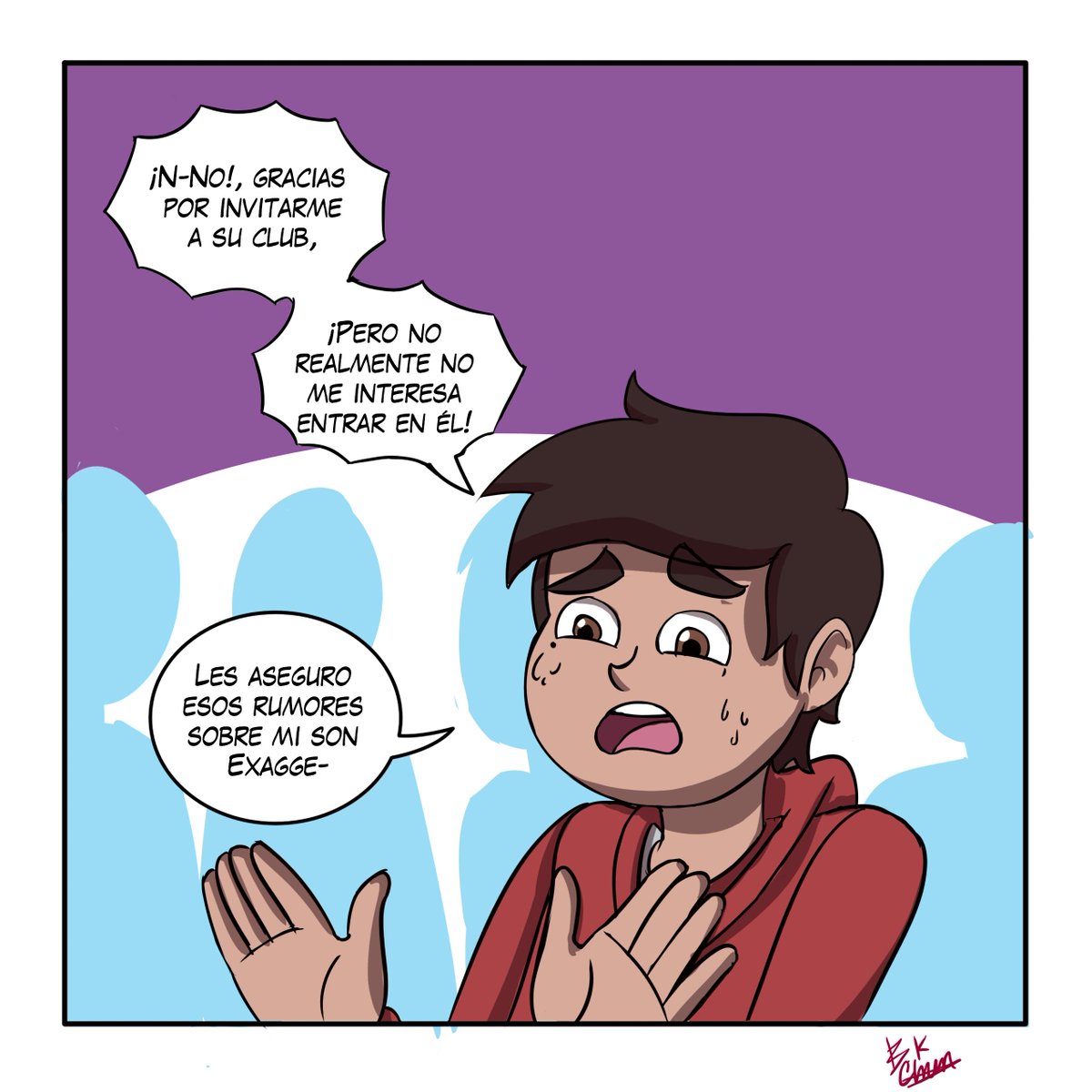 bkchan2's tweet photo. Lo se,es un chiste ya visto.
Pero no se me ocurria otra escusa para dibujar a Moon con ese sueter.(O como empezar ese fancomic)
#SVTFOE #fanart #fancomic #Marco #Moon #Moonco https://t.co/j2A6RP4Q65