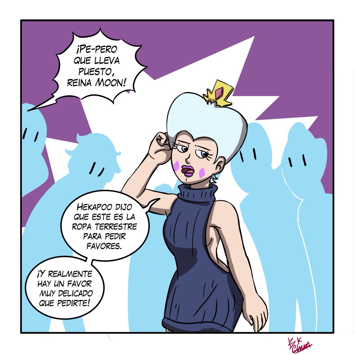 bkchan2's tweet photo. Lo se,es un chiste ya visto.
Pero no se me ocurria otra escusa para dibujar a Moon con ese sueter.(O como empezar ese fancomic)
#SVTFOE #fanart #fancomic #Marco #Moon #Moonco https://t.co/j2A6RP4Q65