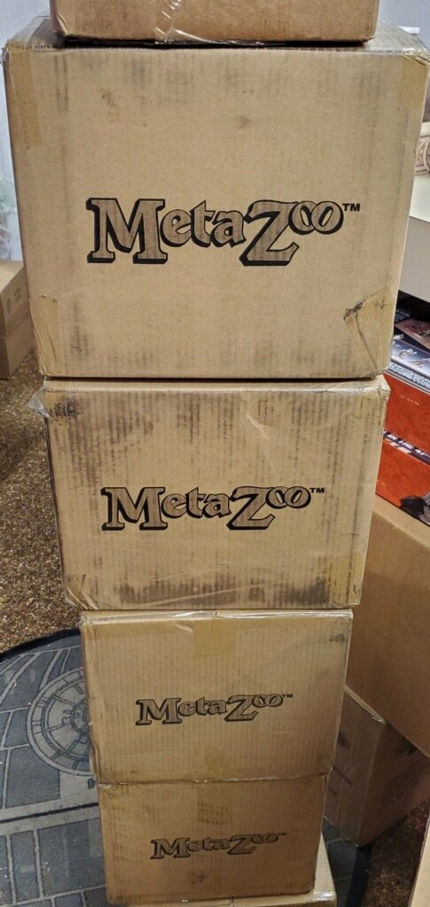 joahPrivette's tweet photo. @MetaZooGames this distributor is killing me. Glad you double boxed these, because someone is still shipping them in original boxes just like CryptidNations. https://t.co/OgyrbOzMNi