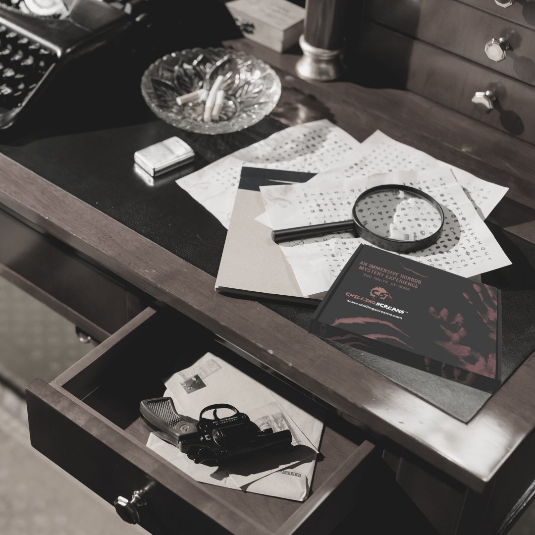 ChillingScreams's tweet photo. Unleash the detective within you and solve mysteries like a pro!
#ChillingScreams #mysterygames #horror #subscriptionbox https://t.co/b20Gju91Q8
