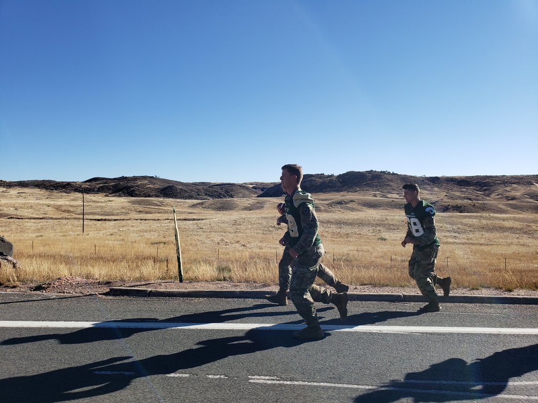 thebronzeboot's tweet photo. We've just passed the church at Virginia Dale. #BronzeBoot #BorderWar #BootRun https://t.co/iJoNIP0EJY