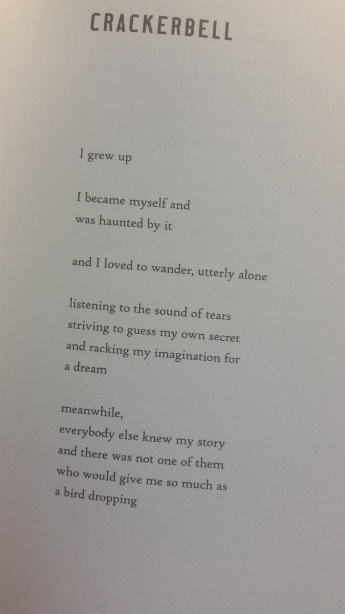 bryonmac's tweet photo. and at once I felt 
there are so many years to fail 
that to #fail them all, one by one, 
would give me a double life, 
and I took it. 
— last stanza from #MaryRuefle’s “Crackerbell” in @WavePoetry collection, Dunce https://t.co/Dayu6x7ViR