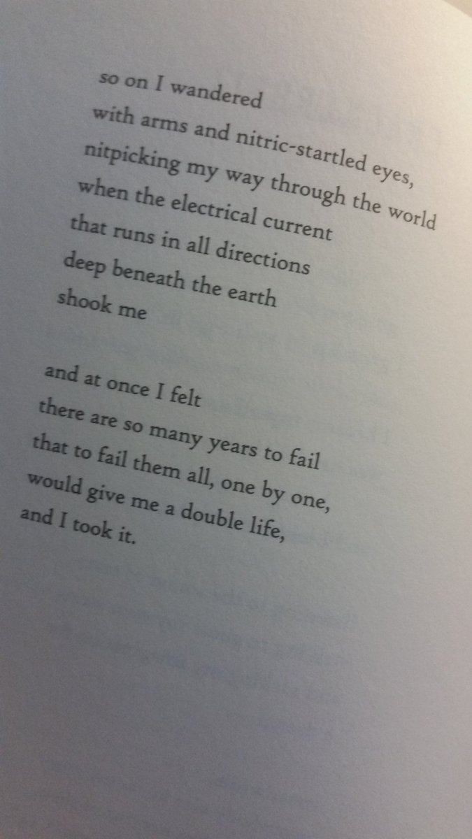 bryonmac's tweet photo. and at once I felt 
there are so many years to fail 
that to #fail them all, one by one, 
would give me a double life, 
and I took it. 
— last stanza from #MaryRuefle’s “Crackerbell” in @WavePoetry collection, Dunce https://t.co/Dayu6x7ViR