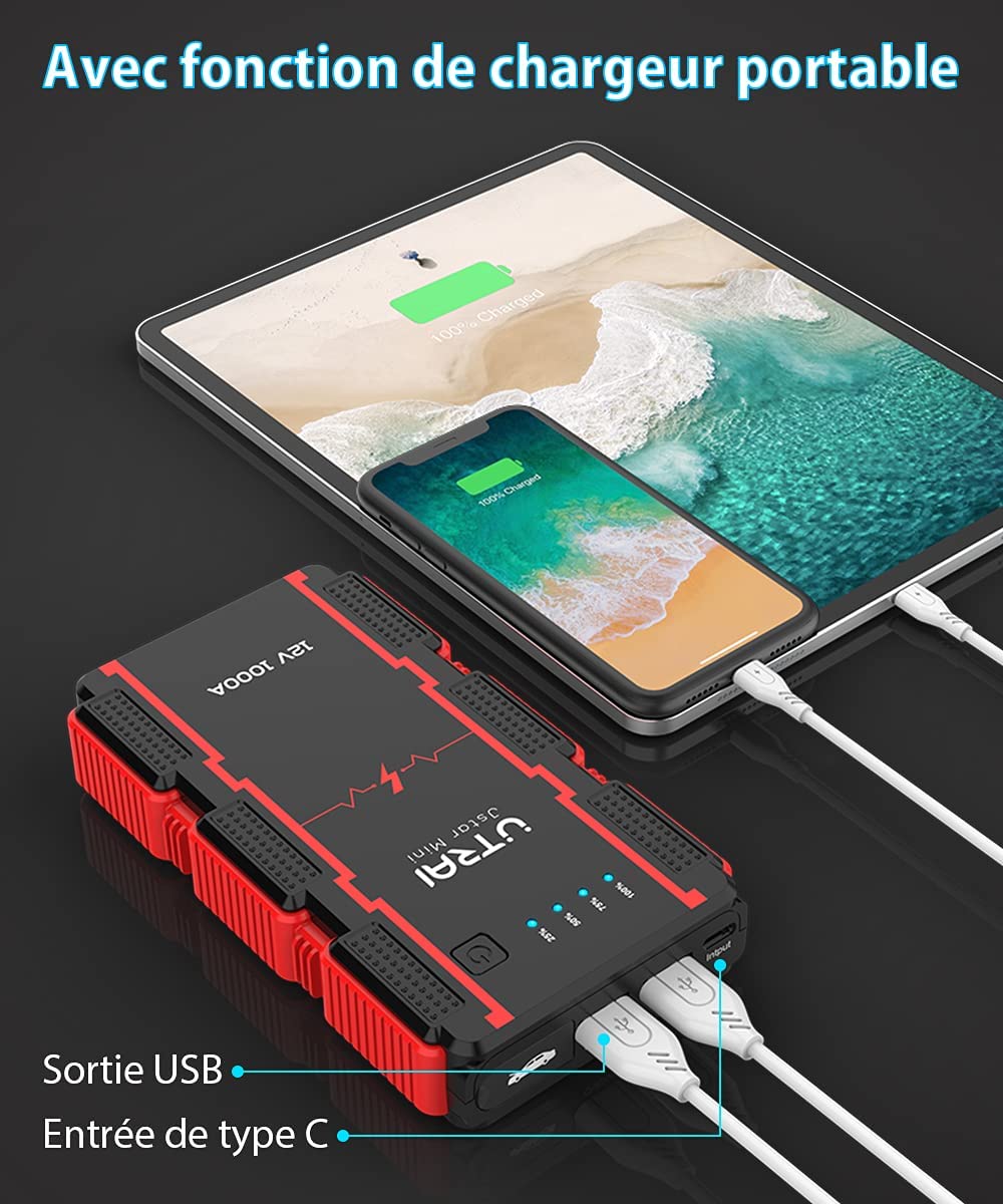 TestQuality1's tweet photo. Un booster de batterie Portable à 45€ qui fait lampe avec deux sorties USB pour recharger nos autres appareils...
Pratiquement que des évaluations positives pour ce produit !
 s'agit-il d'un produit bas de gamme surévalué  ?
On va pas tarder à le savoir  !
#amazon #avis #Top100 https://t.co/fuZdAvFHKn