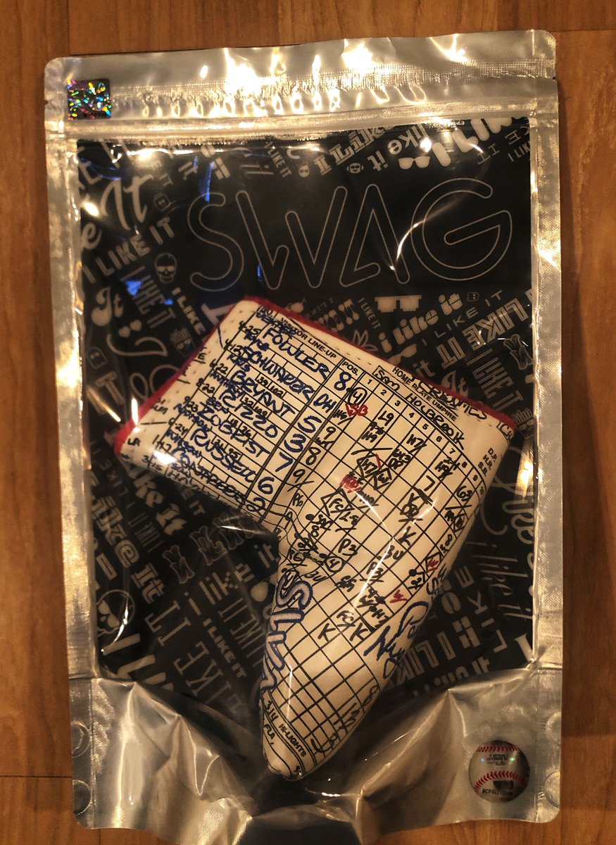 brianwacker1's tweet photo. This is so 🔥 I don’t even wanna open it 😍 #2016worldseries @swaggolfco @Cubs 

(also because I’m sad that they’re all gone and they somehow only won one) https://t.co/Op4QgtvdYA