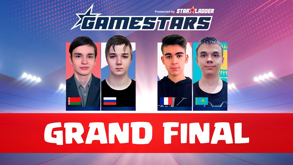 🏆  <a href="/GamestarsCR/">Gamestars Clash Royale</a> 🏆 Grand Final ⚔️ 

4 players fighting for the crown, who will take it? 👑

🇧🇾 <a href="/predator_is_god/">predator</a> vs. @ToPIk_Cr 🇷🇺
🇫🇷 <a href="/HugoCRv2/">Hugo</a> vs. <a href="/d1mas_cr/">$D.I.M.A.S$</a> 🇰🇿

📺 youtu.be/3XaKyjyl_Kk 🔴 LIVE
🎙️ <a href="/AndrewGhai/">Andrew Ghai</a> - <a href="/EB7/">Erick 🦦🫟</a>