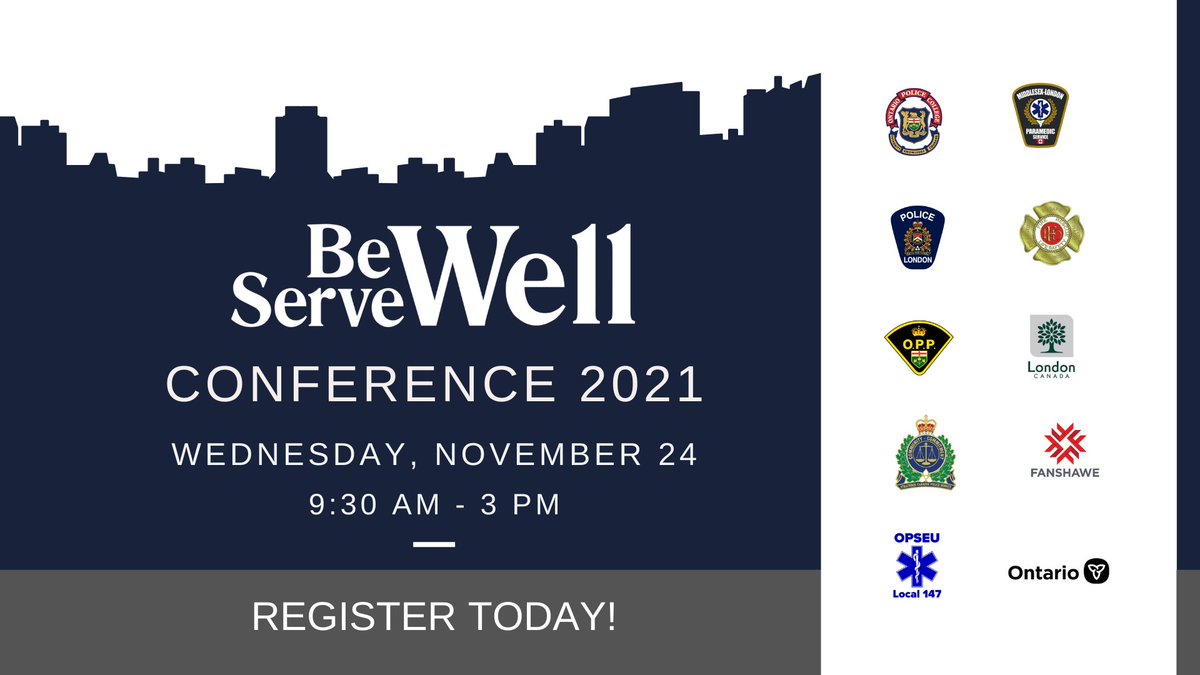 BeWellServeWell's tweet photo. Register now for the 2021 Be Well Serve Well Conference: https://t.co/sZQ9f5dzDW

We’re thrilled to have keynotes Dr. Milena Spasojevic from Wayfound Mental Health Group, and Susan Alexander, from Thin Blue Line Training joining us.

Claim your free virtual seat for Nov 24th! 😀 https://t.co/Cp7g7ONnn1
