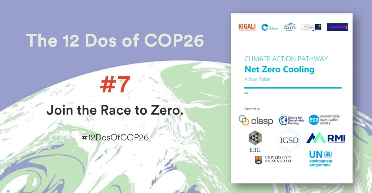 CleanCoolCollab's tweet photo. For the 7th ‘do’ of #COP26, we’re asking #cooling manufacturers to join the #RaceToZero.

So far, 11 suppliers have joined the race, but we need many more to make commitments if we’re to achieve #NetZeroCooling by 2050.

Learn more ➡️ https://t.co/kcqNqTMKro

#12DosOfCOP26 #HVACR https://t.co/xDiefb2h3Q