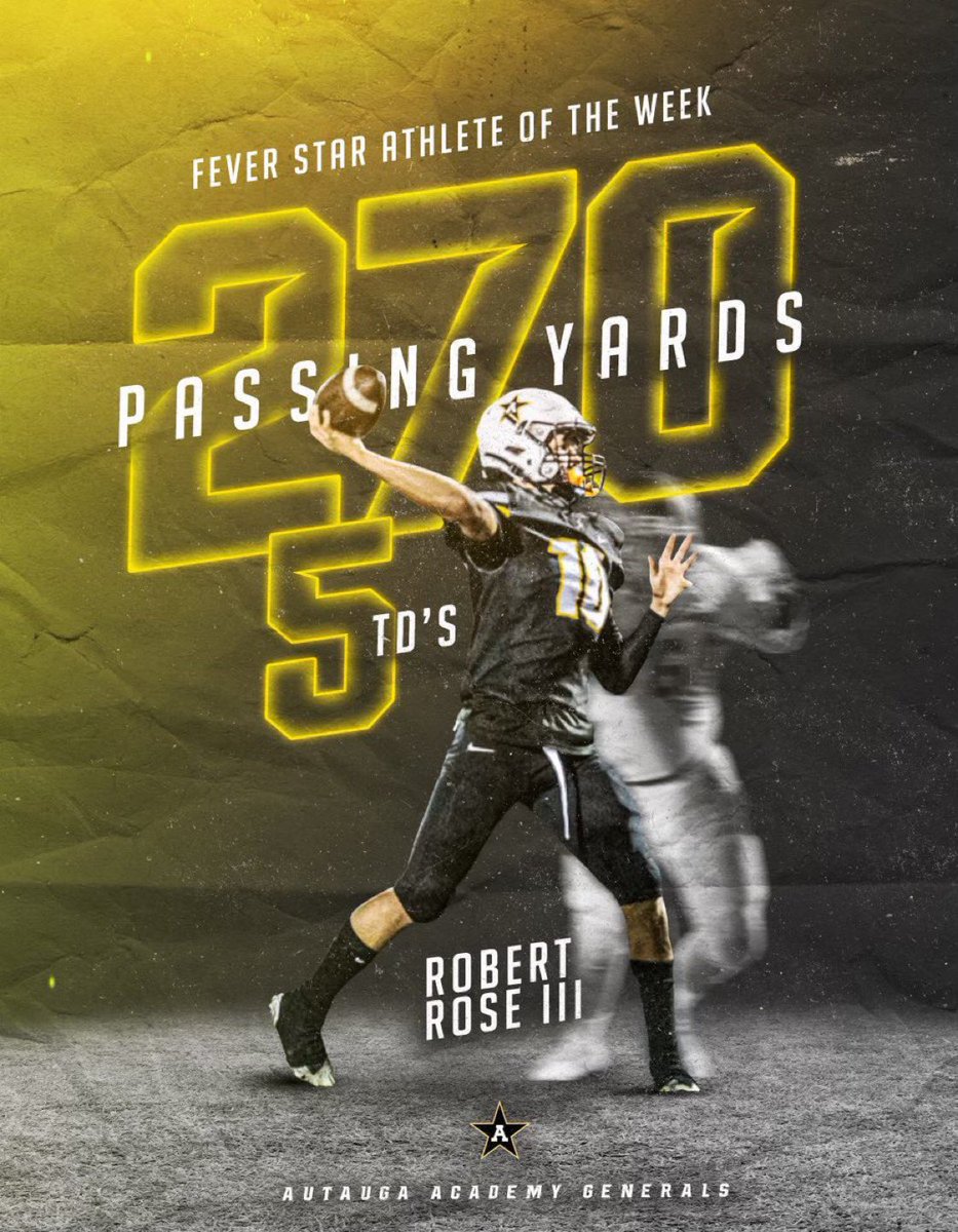 Blessed to be named <a href="/wsfa12sports/">WSFA 12 Sports</a> Fever Star Athlete of the Week 🖤 <a href="/autaugaFootball/">Autauga Academy Football</a>