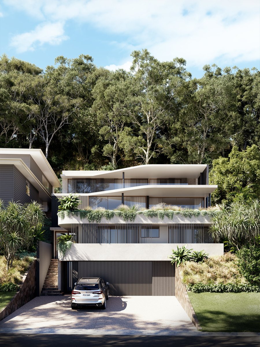 maxonredshift's tweet photo. Sleek exterior architectural render by Brad Goldsworthy using Redshift 🏡🌳

#Maxon #Redshift3d #Cinema4D #C4D #render #archviz #architecture https://t.co/VGrB7NNgga