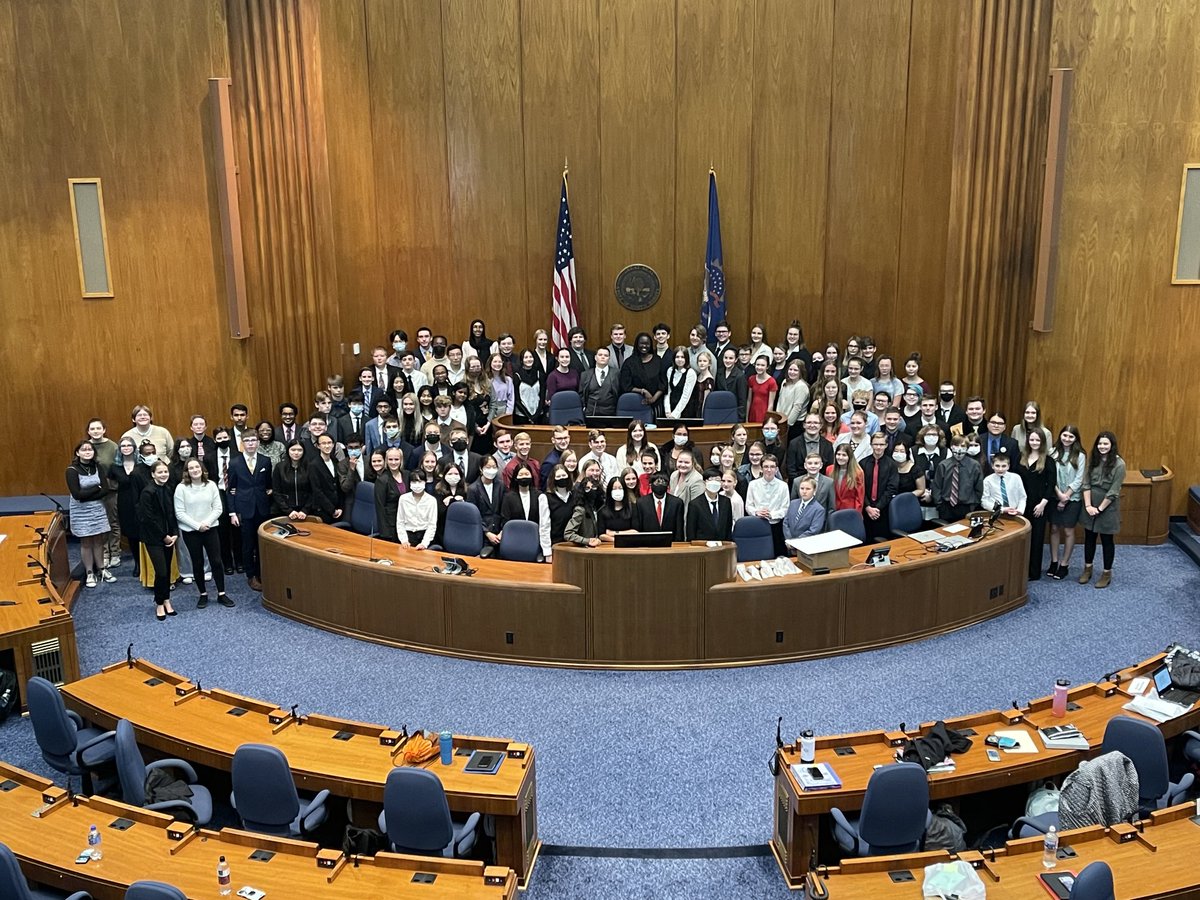 NDHSAA's tweet photo. GROUP PHOTO:

2021 NDHSAA State Student Congress hosted at the State Capitol Building in Bismarck on Friday, November 5

#NDHSAA #NDpreps https://t.co/yGhMmEDujL