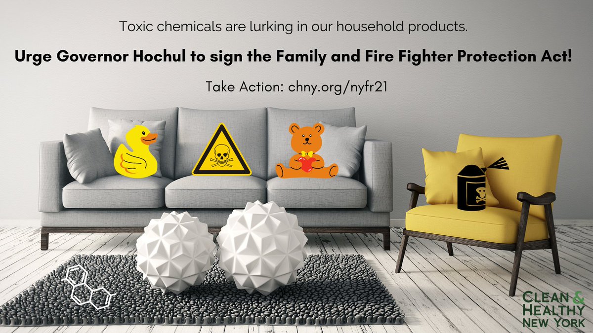 Just_Green's tweet photo. Both houses of the NYS legislature passed the Family and Fire Fighter Protection Act this year. Send a letter to urge @GovKathyHochul to sign this bill into law and protect New Yorkers from toxic flame retardants! #nontoxicny
Take Action: https://t.co/CC1XJ2U25t https://t.co/0ONQjXd59Y