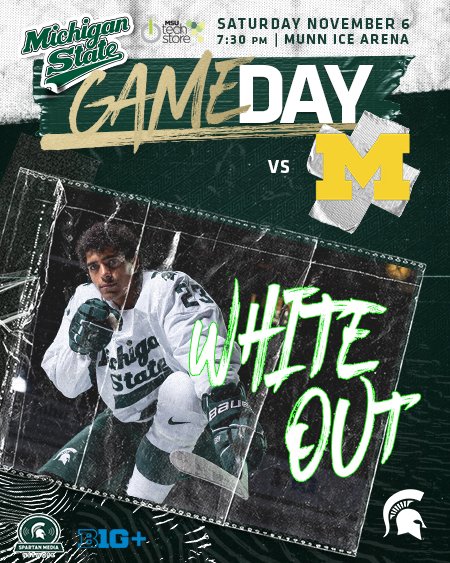 This rivalry means more.  

It's a WHITEOUT tonight at Munn - Get there early.  Be Loud.  

ITS GAMEDAY.