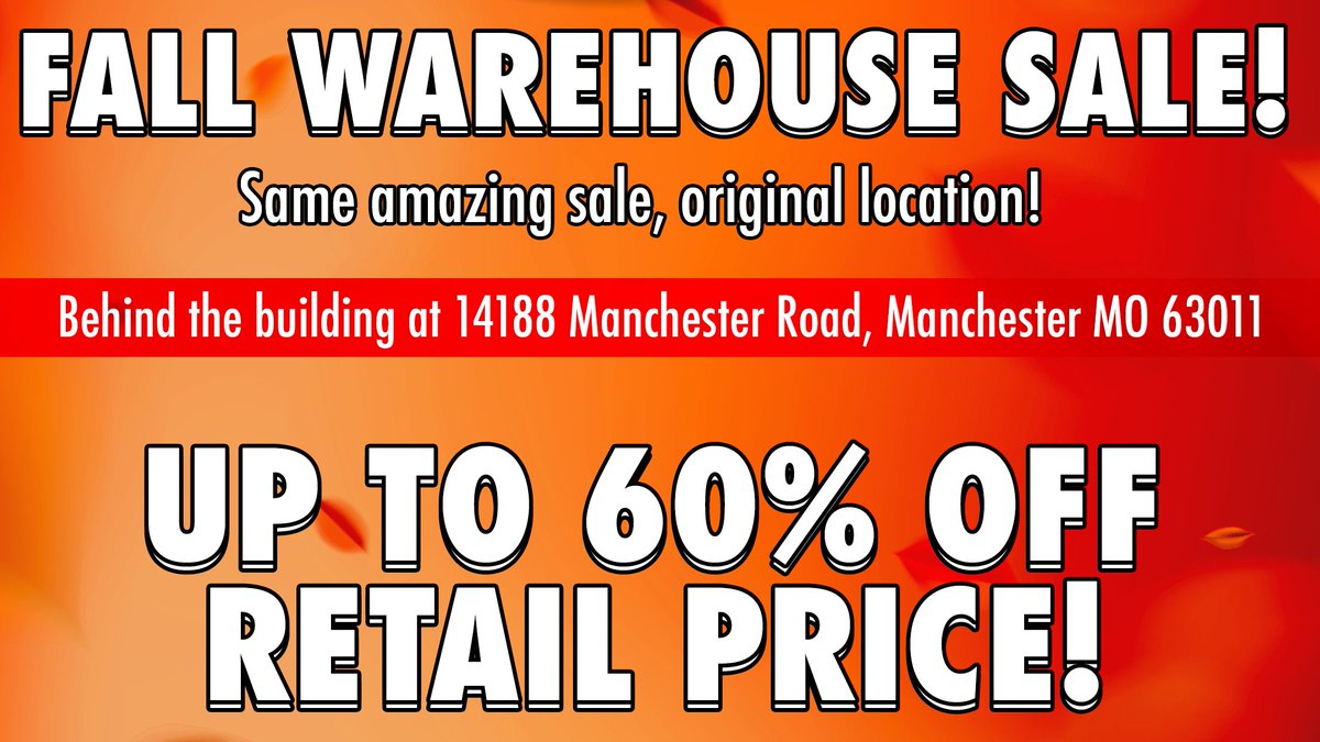 soccermaster's tweet photo. HELP US SPREAD THE WORD! 🚨🗣️
Our 2021 STL Fall Warehouse Tent Sale is only ONE WEEK AWAY! Find savings up to 60% OFF retail price.
Learn more here: https://t.co/HMDtyWTofs https://t.co/1jJD6bDl6Q
