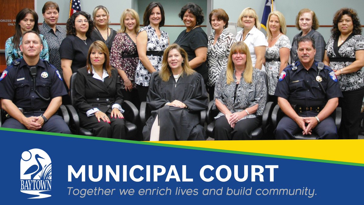 CityofBaytown's tweet photo. It's Municipal Court Week. Thank you, Baytown Municipal Court personnel for all you do and the critical role you play in our criminal justice system! #MunicipalCourtWeek #BaytownTX https://t.co/yDOHcHBuww