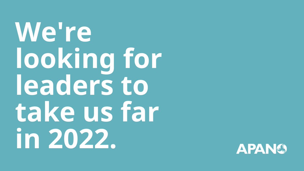 We need bold leaders like you who can take us far in 2022. Join our org as one of three directors:

Co-Executive Director of Programs
Co-Executive Director of Culture &amp; Communications
Co-Executive Director of Finance, Operations, &amp; Development

Apply: bit.ly/2sfX4Hz
